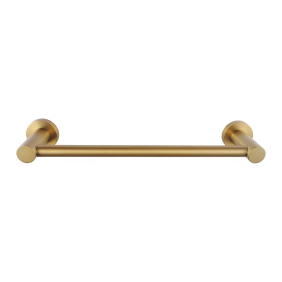 Round Brushed Yellow Gold Hand Towel Holder 347mm Wall Mounted